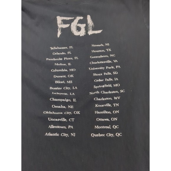 FLORIDA GEORGIA LINE Mens Sm 2017 FGL "Dig Your Roots Tour" Concert T-Shirt RARE - Picture 7 of 8